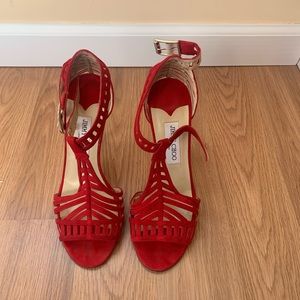 Jimmy Choo red hot sandals ( size 39 )